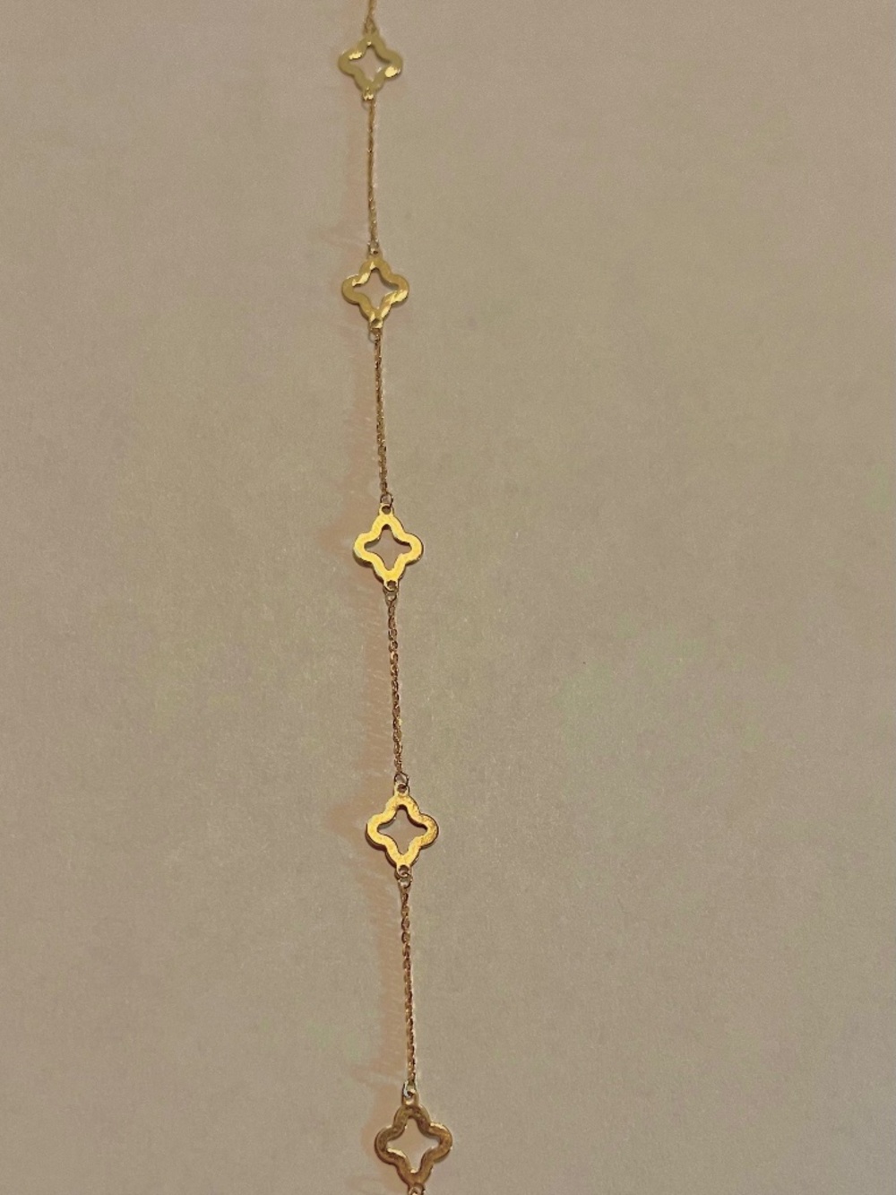 14k Gold Clover Bracelet